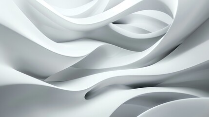 White abstract background with smooth waves. Can be used as a background for presentations, websites, or as a standalone work of art.