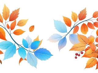 Autumn background with leaves and berries. EPS 8 vector file included, copyscape