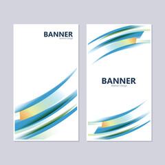 colorful abstract wave banner design