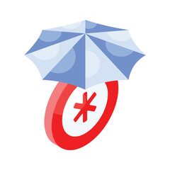 An amazing isometric icon of health insurance in modern style