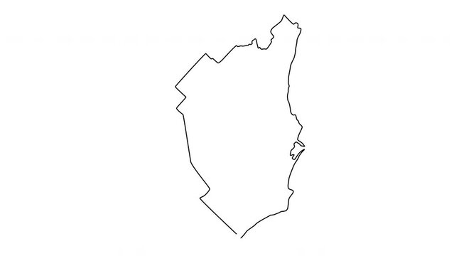 animated sketch of a map of La Plata in Argentina