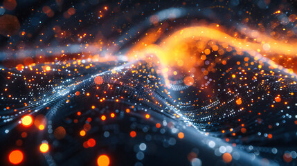 Cosmic Exploration: Abstract Space, Galaxy Astronomy, Star Nebula, Universe in Blue and Purple