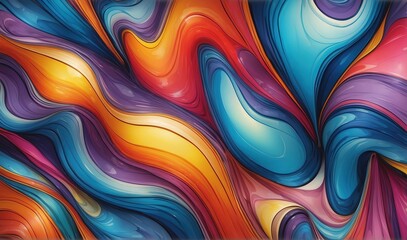 Obraz premium 3D rendering of a mesmerizing glass object, with intricate patterns and swirls of vibrant colors