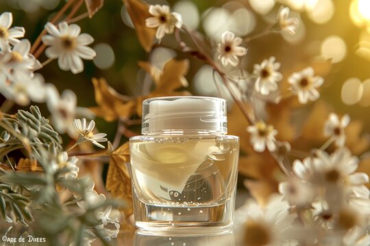 Facial lotion skin care cream. Skincare treatment products: towel lotion, skincare indoor gel, oil, pipette with box serum and argan oil shampoo jar pot