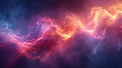 Ethereal Cosmic Light Waves in Deep Space. 