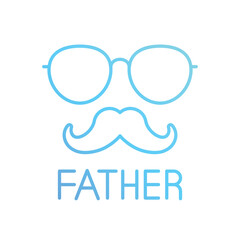 Happy Father�s day icon vector stock illustration