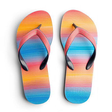 beach flip-flops on transparency background PNG
