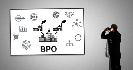 Bpo concept on a whiteboard