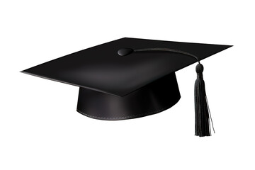 graduation hat isolated on PNG Background. Generative Ai.
