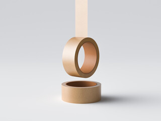 Packing tape,Brown tape isolated on white background.