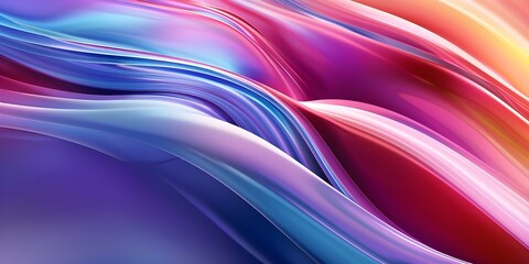 A Symphony of Colors in Fluid Abstract Waves