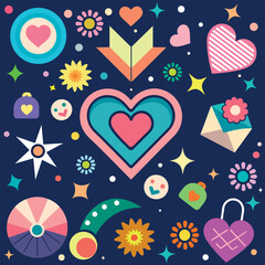 Cute pink and red heart seamless pattern for Valentine's Day decorations and romantic designs