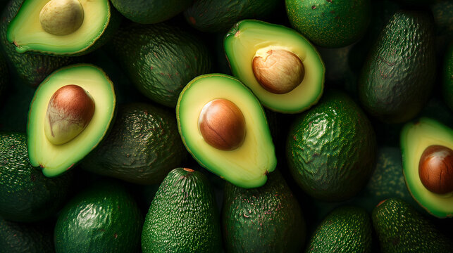 avocados straight from the market. Neural network generated image. Not based on any actual scene or pattern.