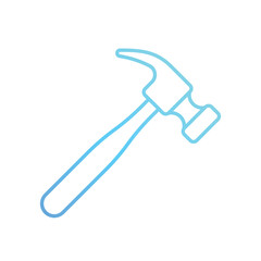 Hammer icon vector stock illustration
