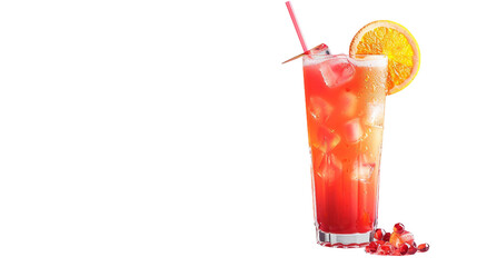 True-to-Life Singapore Sling on clean transparent background, PNG Format - obrazy, fototapety, plakaty