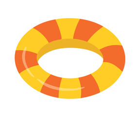 Obraz premium Rubber Inflatable Swimming Ring for Summer Beach Holiday Element Decoration