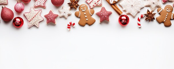 Beautiful Christmas decoration with amazing gingerbread cookies. Merry christmas theme. Christmas...