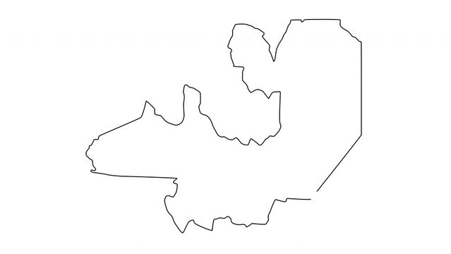 animated sketch of a map of Salta in Argentina
