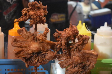 Philippines Street Food, Fried Giant Squid