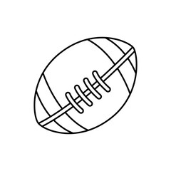 Ball icon vector. American football ball illustration sign. Sport symbol or logo.