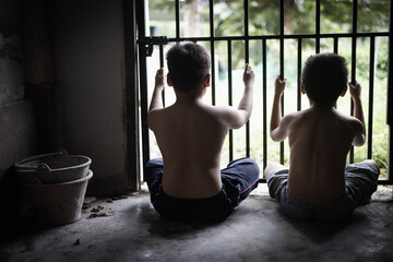 Stop abusing violence, Children violence and abused concept