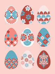 Easter Egg Colorful Pattern Illustration