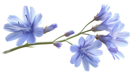 Fototapeta na wymiar Realistic Chicory on PNG Transparent background