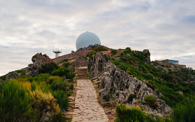 Pico do Areeiro, at 1,818 m high, is Madeira Island's third highest peak in Madeira, Portugal.