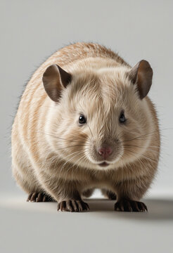 close up of a wombat isolated on a transparent background