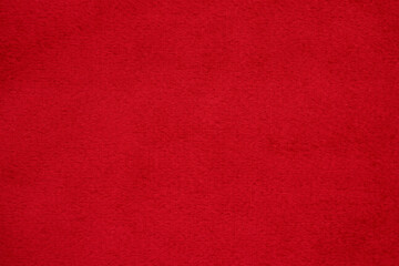 Plush Red Towel Fabric Full Frame Texture.