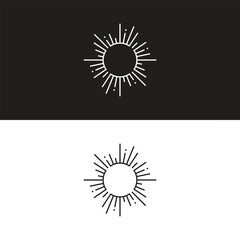 Vector sun icons. Different sun drawing collection. Summertime figure concept. icons	