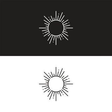 Vector sun icons. Different sun drawing collection. Summertime figure concept. icons	