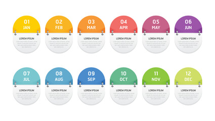 Business step timeline infographic template. Modern milestone element timeline diagram calendar, vector infographics.