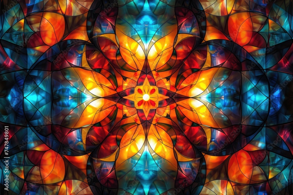 Aufkleber this photo captures a bold and dynamic abstract design featuring a multitude of vivid colors, staine