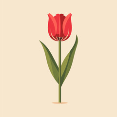 Flat modern logo tulip vector icon illustration