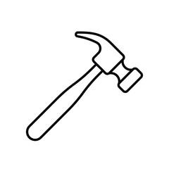 Hammer icon vector stock illustration