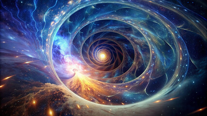 Obraz premium space, time, spiral