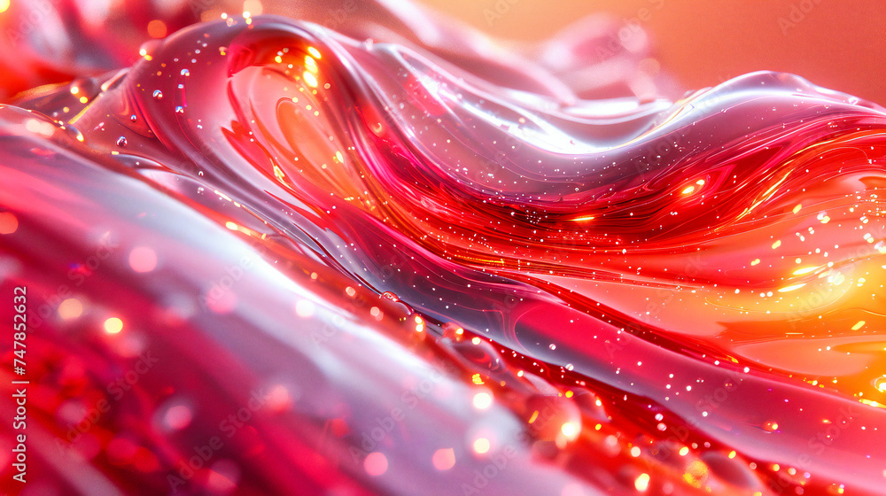 Poster abstract pink and red light wave, futuristic neon background, creative design with colorful patterns