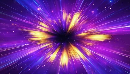 Fototapeta na wymiar Explosion of Stars: Abstract Art in Violet