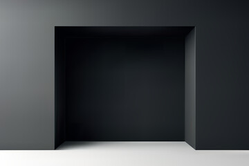 Empty studio room background with light shadow on wall.