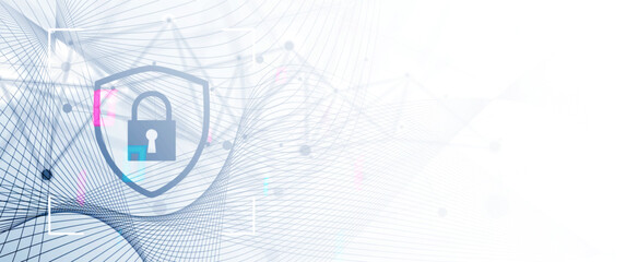 Cyber security and information or network protection. Future cyber technology web services for business and internet project