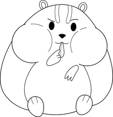 Tubby Hamster Coloring