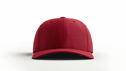 red baseball cap mock up isolated on white background