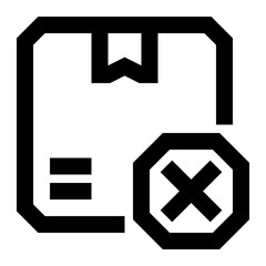 Obraz premium delivery cancel icon illustration