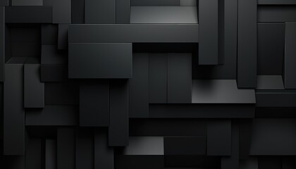 Black or dark grey 3d geometric shape texture