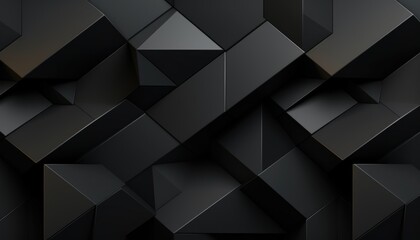 Obraz premium Black or dark grey 3d geometric shape texture