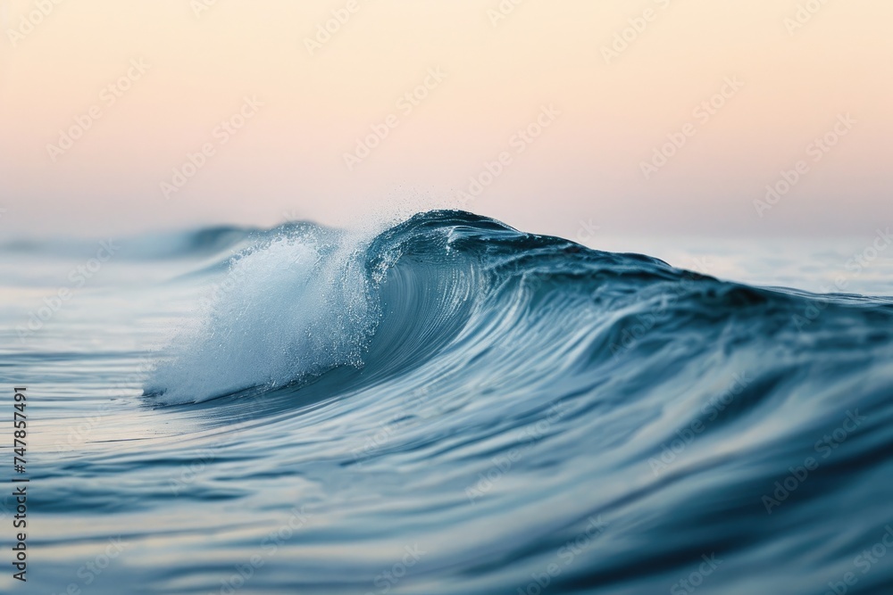 Poster a colossal wave dominates the vast expanse of the ocean as it crashes and surges with immense power 