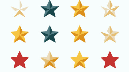 Obraz premium set of stars isolated