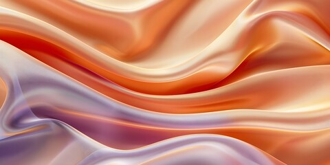 Obraz premium Elegant Waves of Colorful Silken Textures Unfolding