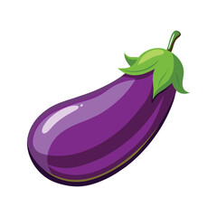 Realistic Whole Eggplant Illustration